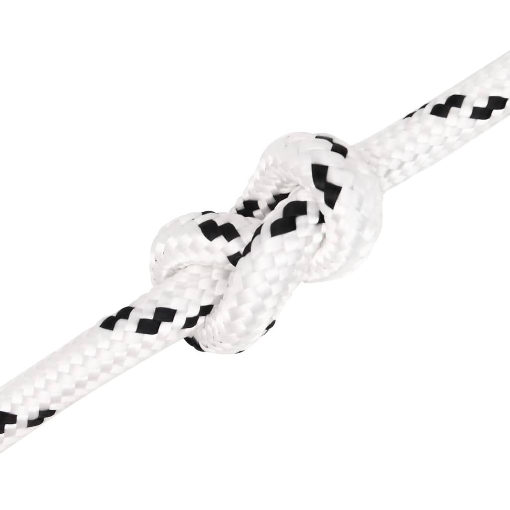 Corde de bateau tressé Blanc 12 mmx100 m Polyester Maison Chic - Image 4