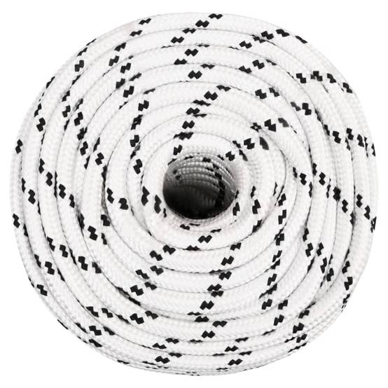 Corde de bateau tressé Blanc 12 mmx100 m Polyester Maison Chic - Image 1