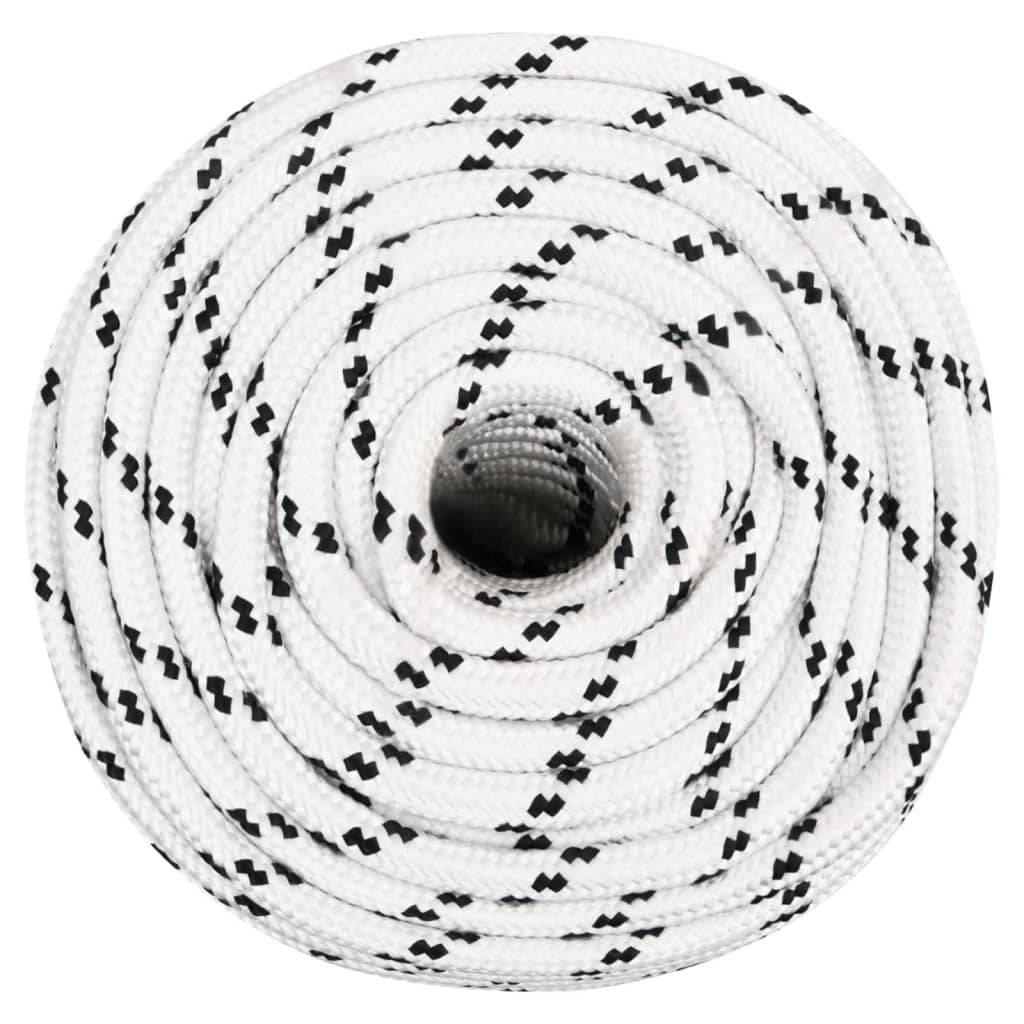 Corde de bateau tressé Blanc 12 mmx100 m Polyester Maison Chic - Image 1