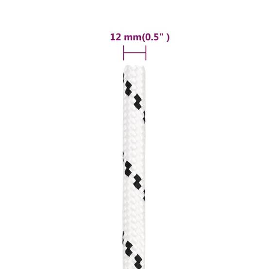 Corde de bateau tressé Blanc 12 mmx100 m Polyester Maison Chic - Image 5