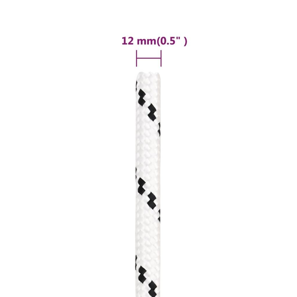 Corde de bateau tressé Blanc 12 mmx100 m Polyester Maison Chic - Image 5