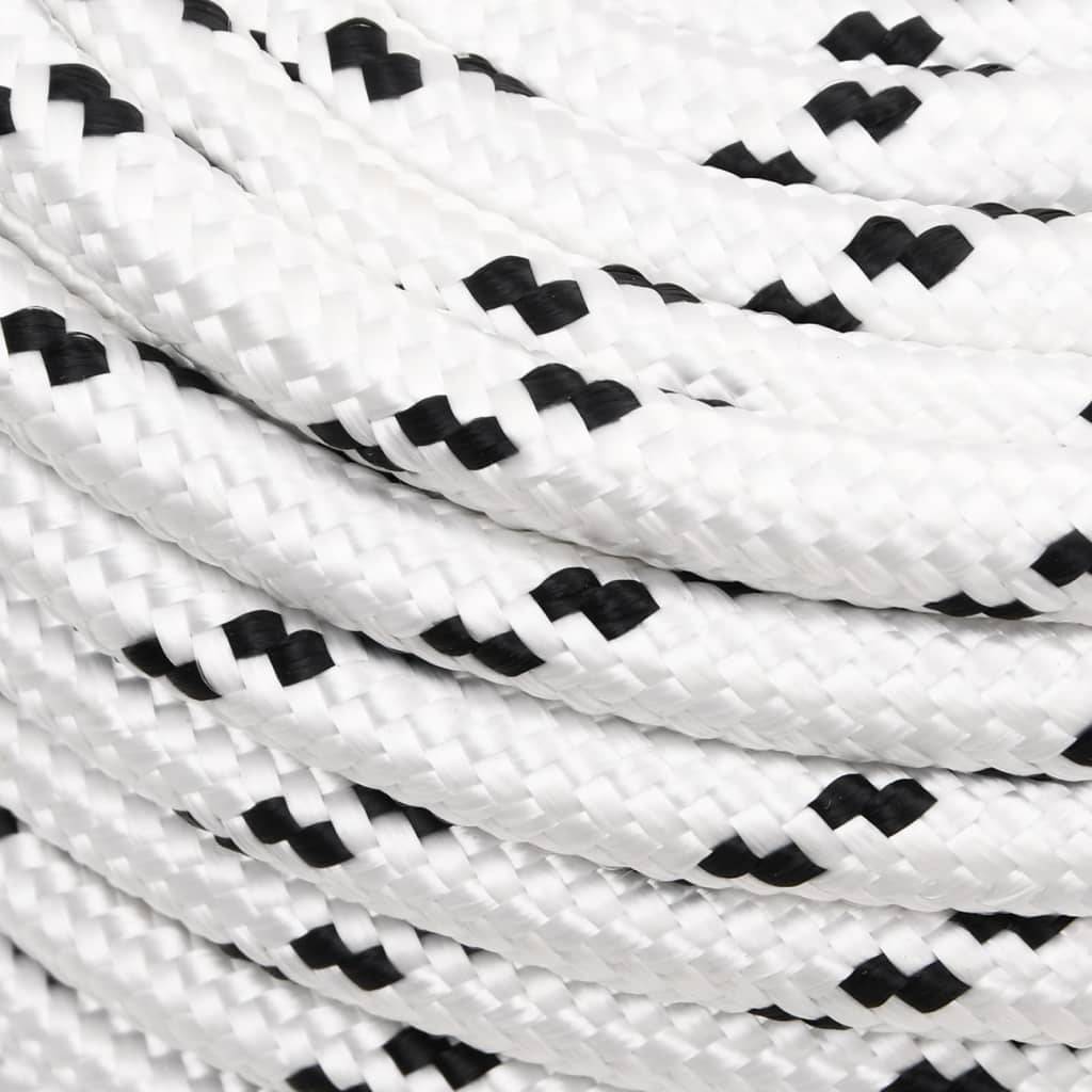 Corde de bateau tressé Blanc 12 mmx100 m Polyester Maison Chic - Image 3