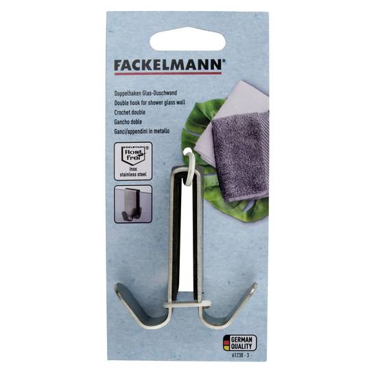 Lot de 2 doubles crochets pour paroi de douche en inox Fackelmann Tecno - Image 6