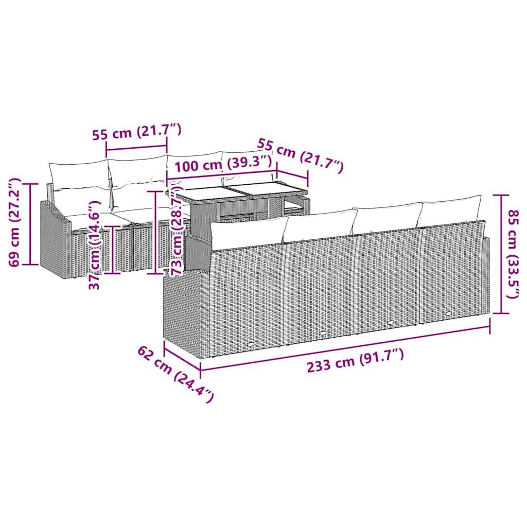 ComfortXL - Salon de Jardin Beige et Gris Clair 7 Pièces avec Canapés pour Espace Détente Tendance et Doux – ComfortXL Outdoor Living - Image 8