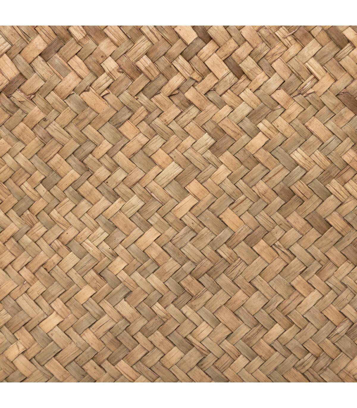 Lot de 3 Paniers de rangement Marron en fibre naturelle L 50 L 42 et L 35 cm - Imagen 2