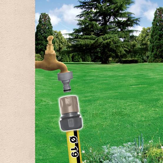 Jardibric - Raccord Rapide d'Arrosage Ø19mm Jardibric Idéal pour une Connexion Facile et Rapide de Vos Tuyaux d'Arrosage - Image 2