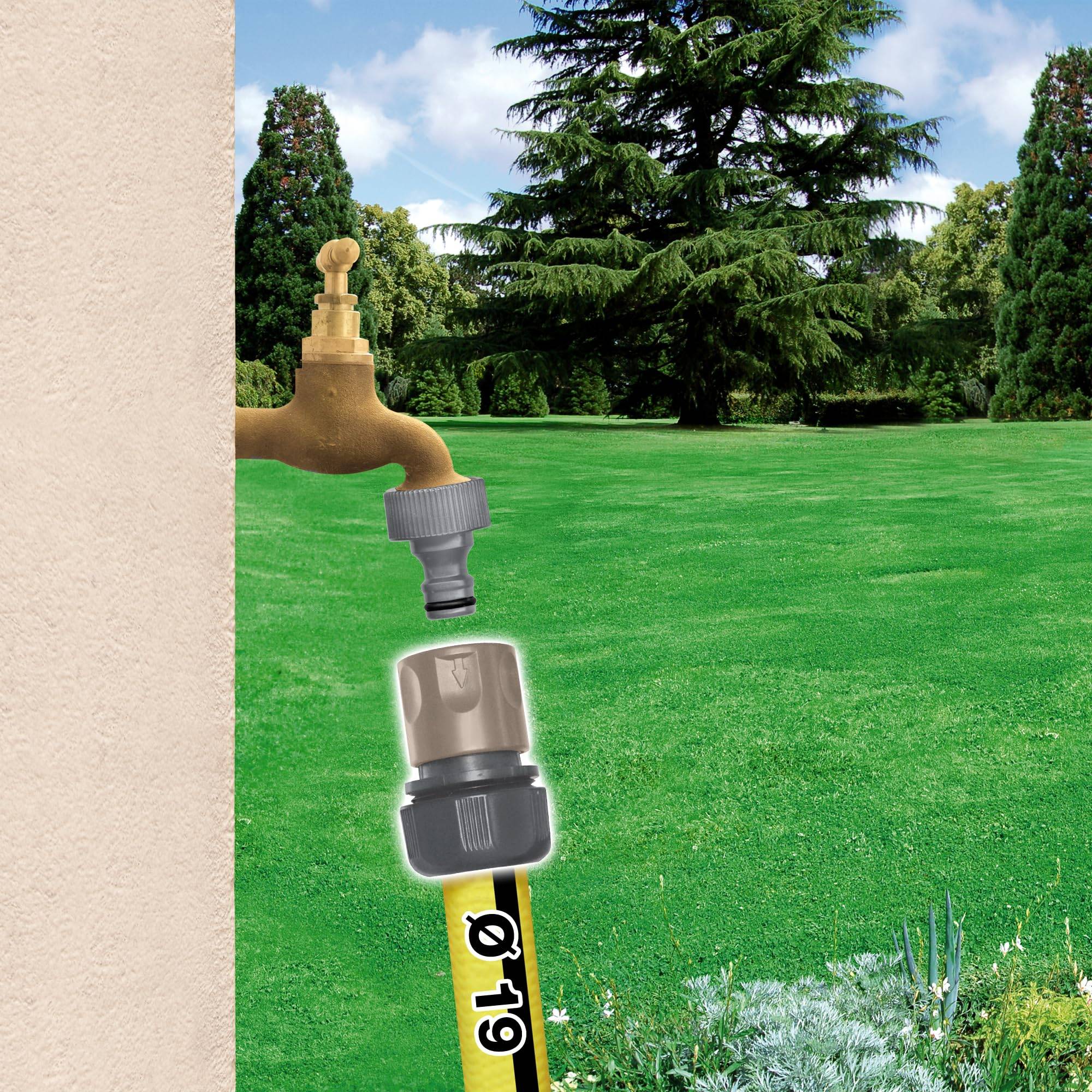 Jardibric - Raccord Rapide d'Arrosage Ø19mm Jardibric Idéal pour une Connexion Facile et Rapide de Vos Tuyaux d'Arrosage - Image 2
