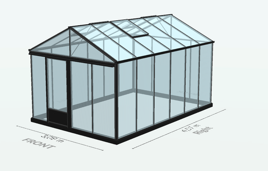 Serre en polycarbonate 8mm alvéolés - Euro Maxi - Laquée - 15m² - Noir fonce - L'atelier des serres - Imagen 9