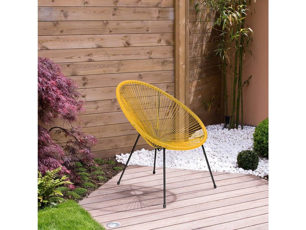Lot De 2 Fauteuils De Jardin "ania" - Jaune -habitat Et Jardin - Imagen 2
