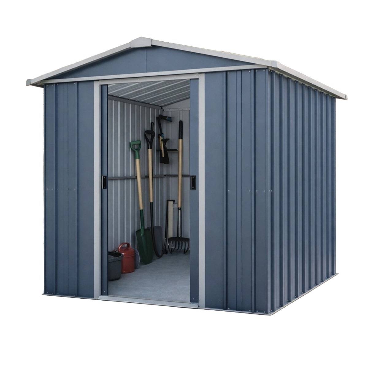 Yardmaster - Abri de jardin métal gris 3,85 m2 Yardmaster + kit d'ancrage - Image 1