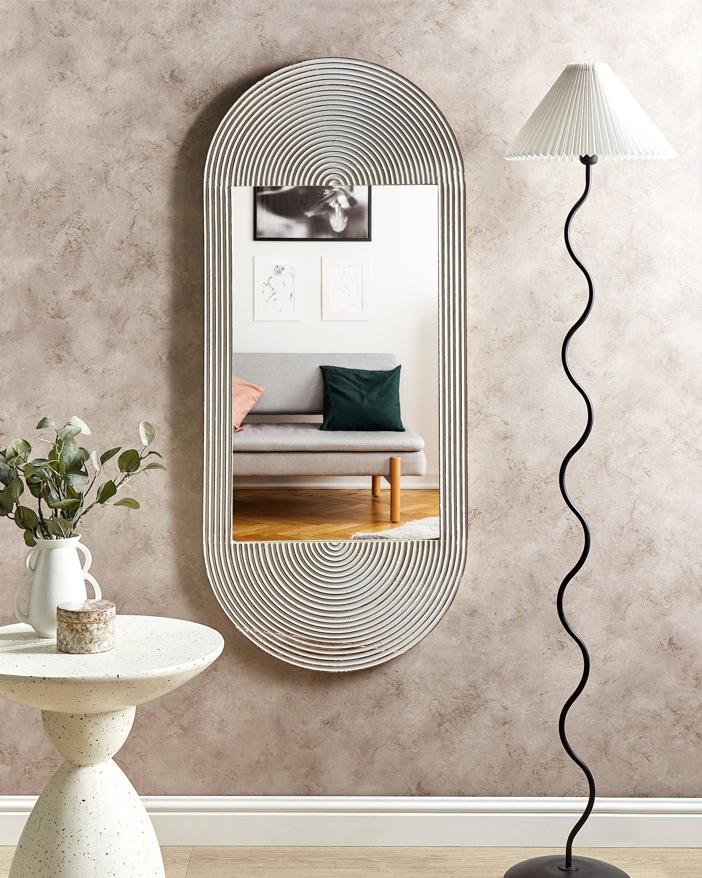 Beliani - Miroir Manguier Blanc BRIANT - 56x3x130- Beliani - Image 1