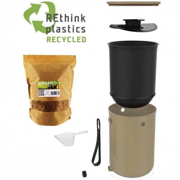 Ferme Du Moutta - Lot de 2 Bokashi Organko 2 Cappucino (9,6L) + 1 kg d'Activateur - Imagen 5