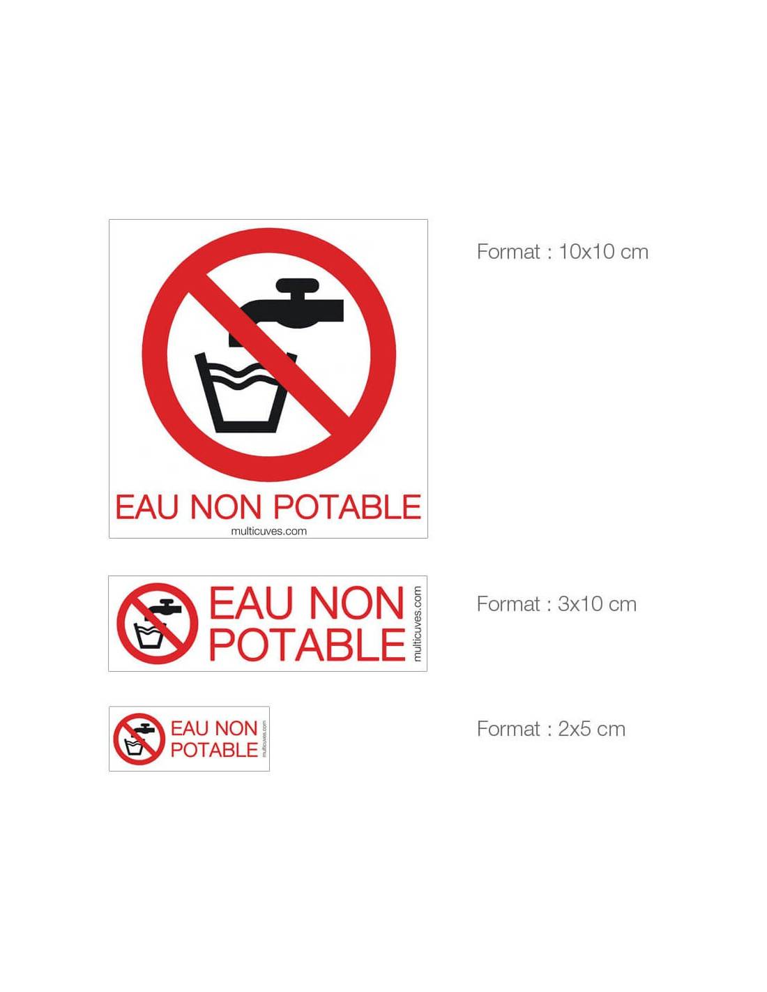 Lot 3 autocollants de signalisation Eau non potable - Imagen 2