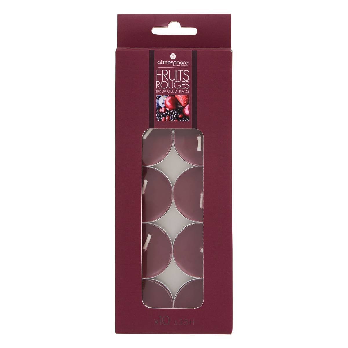 Atmosphera - Lot de 10 bougies parfumées fruits rouges 150g - Atmosphera Créateur d'intérieur - Image 1