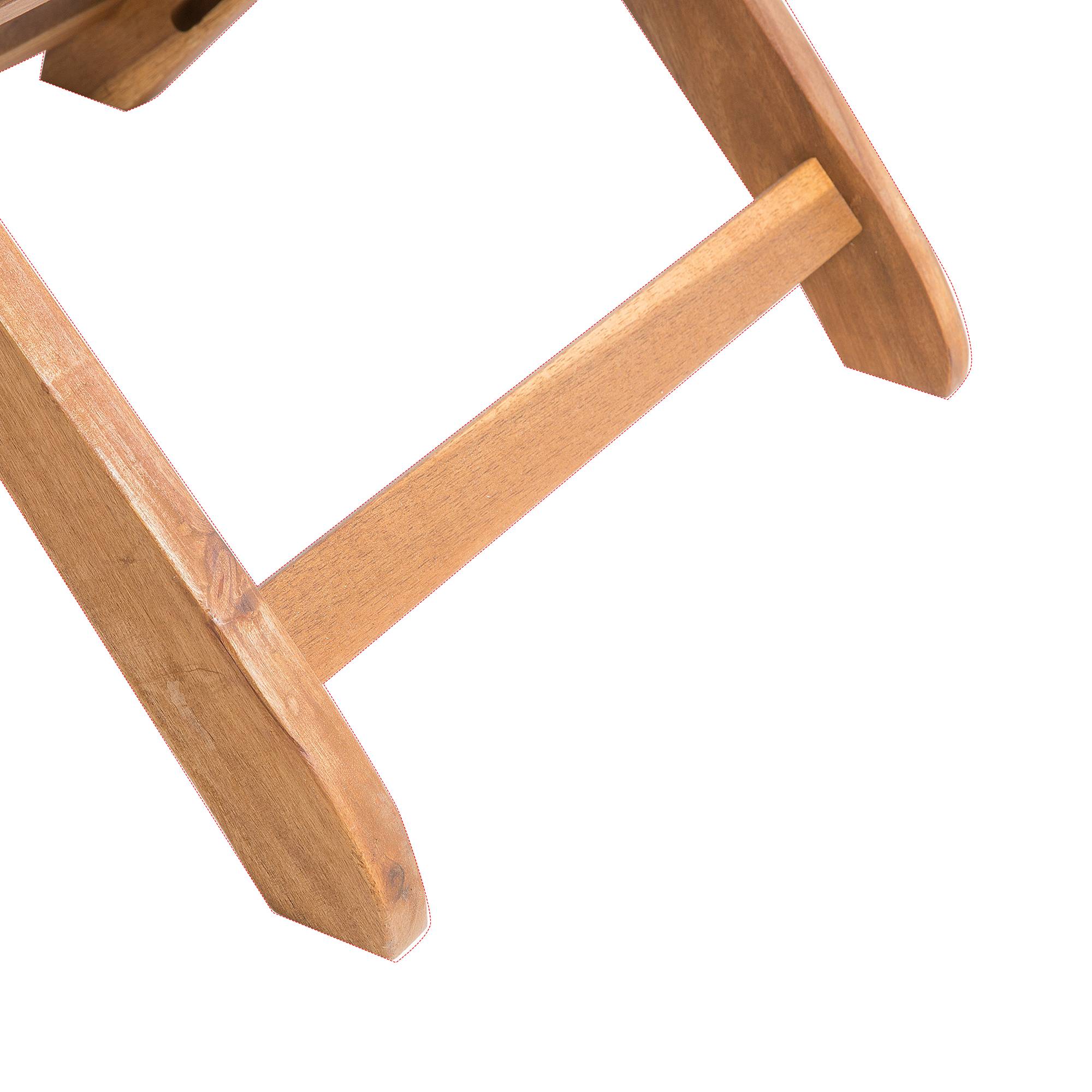 Beliani - Lot 2 Chaises de Jardin Pliables en Bois d'Acacia avec Coussins d'Assise Beige et Bleu Confort et Design pour Terrasse au Style Campagne Beliani - Imagen 8