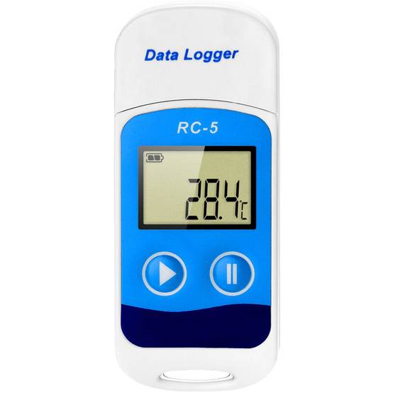 Enregistreur de température à disque RC-5 U blanc + bleu USB enregistreur de données automatique (batterie intégrée)-Lytech - Image 2