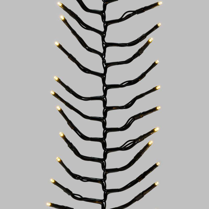 Lotti - Guirlande Boa 12cm 22M 2200 miniLed blanc chaud 8 jeux câble vert 30V Lotti - Imagen 7