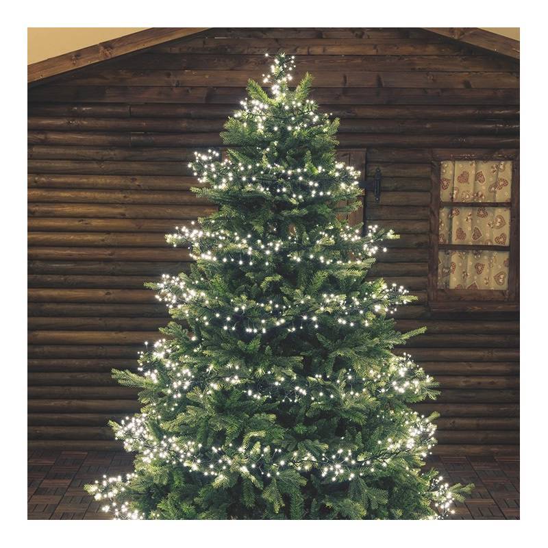 Lotti - Guirlande Boa 12cm 22M 2200 miniLed blanc chaud 8 jeux câble vert 30V Lotti - Imagen 8