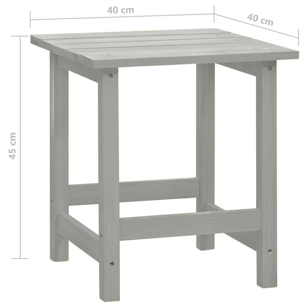 Fauteuil de Jardin Adirondack Bois de Sapin avec Table Basse Assortie Gris – ComfortXL Outdoor Living - Image 3