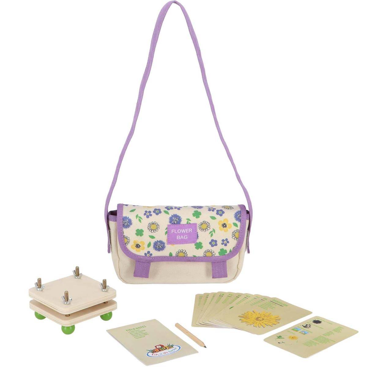 Esschert Design - Set explorateur avec sac pour enfant Fleurs