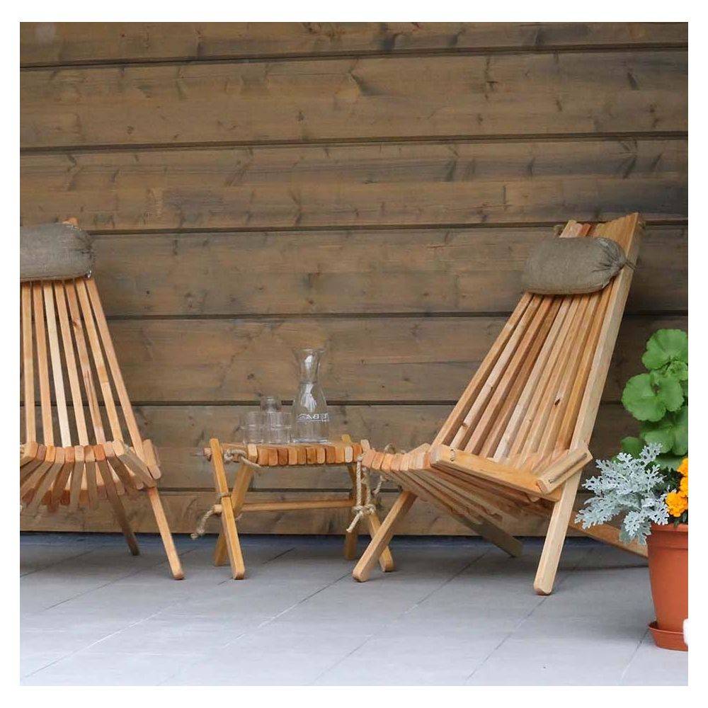 Ecofurn - Chilienne en bois EcoChair (coussin offert) Aulne - Imagen 2