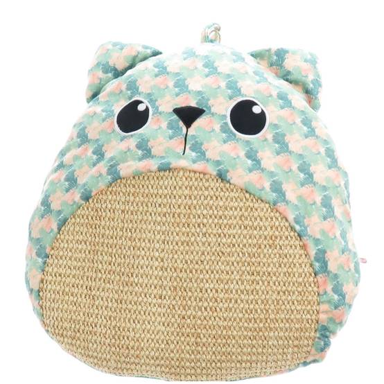 Griffoir en sisal naturel tissu feuille vert 36 x 34 x 7 cm, pour chat - Image 3