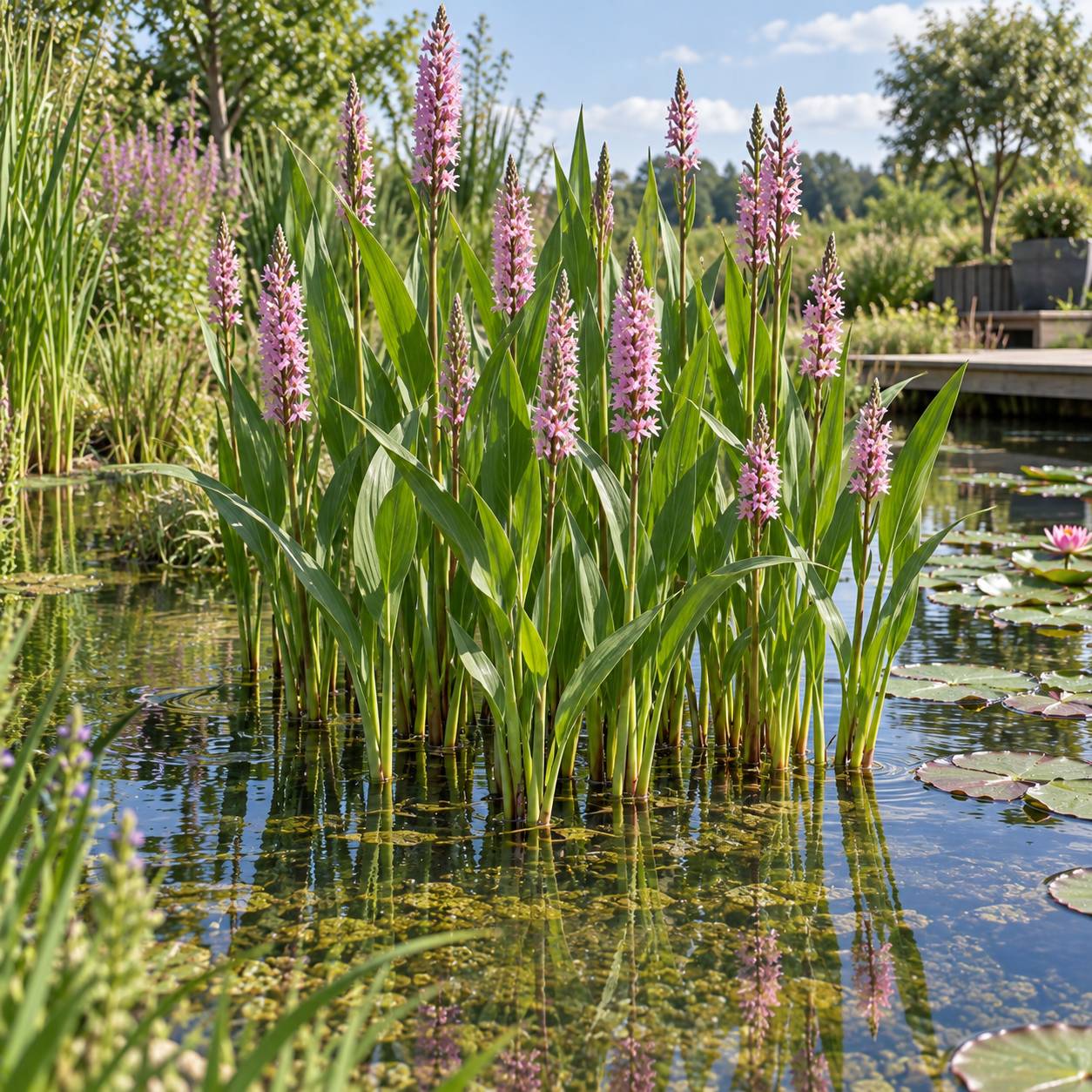 Pontédérie rose - Pontederia cordata - Lot de 4 avec panier - Image 2