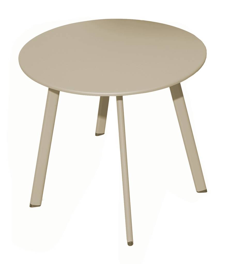 Proloisirs - Table basse - MASSAÏ - Acier époxy - Ø60 cm - Crème PROLOISIRS