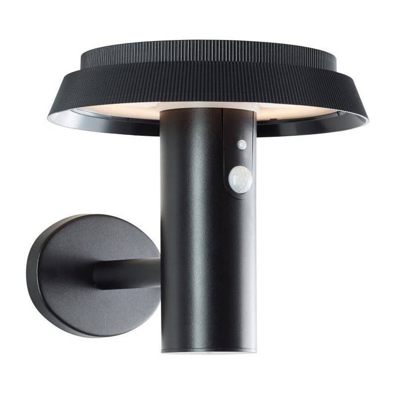 Brilliant - Applique Extérieure - Brilliant - Alvero - Led Et Solaire - Dtecteur De Mouvement - Métal Et Plastique - 4 W - Noir - Image 1