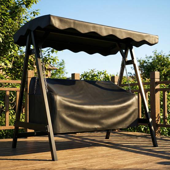 Housse balancelle jardin 3 places imperméable coupe-vent anti-UV tissu Oxford 420D - Image 3