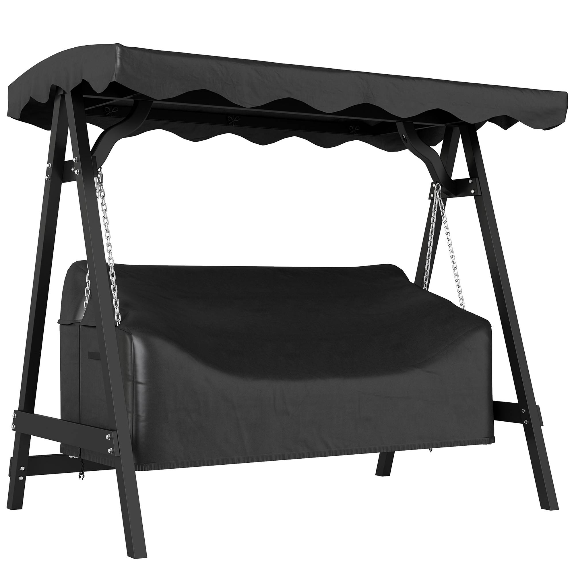 Housse balancelle jardin 3 places imperméable coupe-vent anti-UV tissu Oxford 420D - Image 1