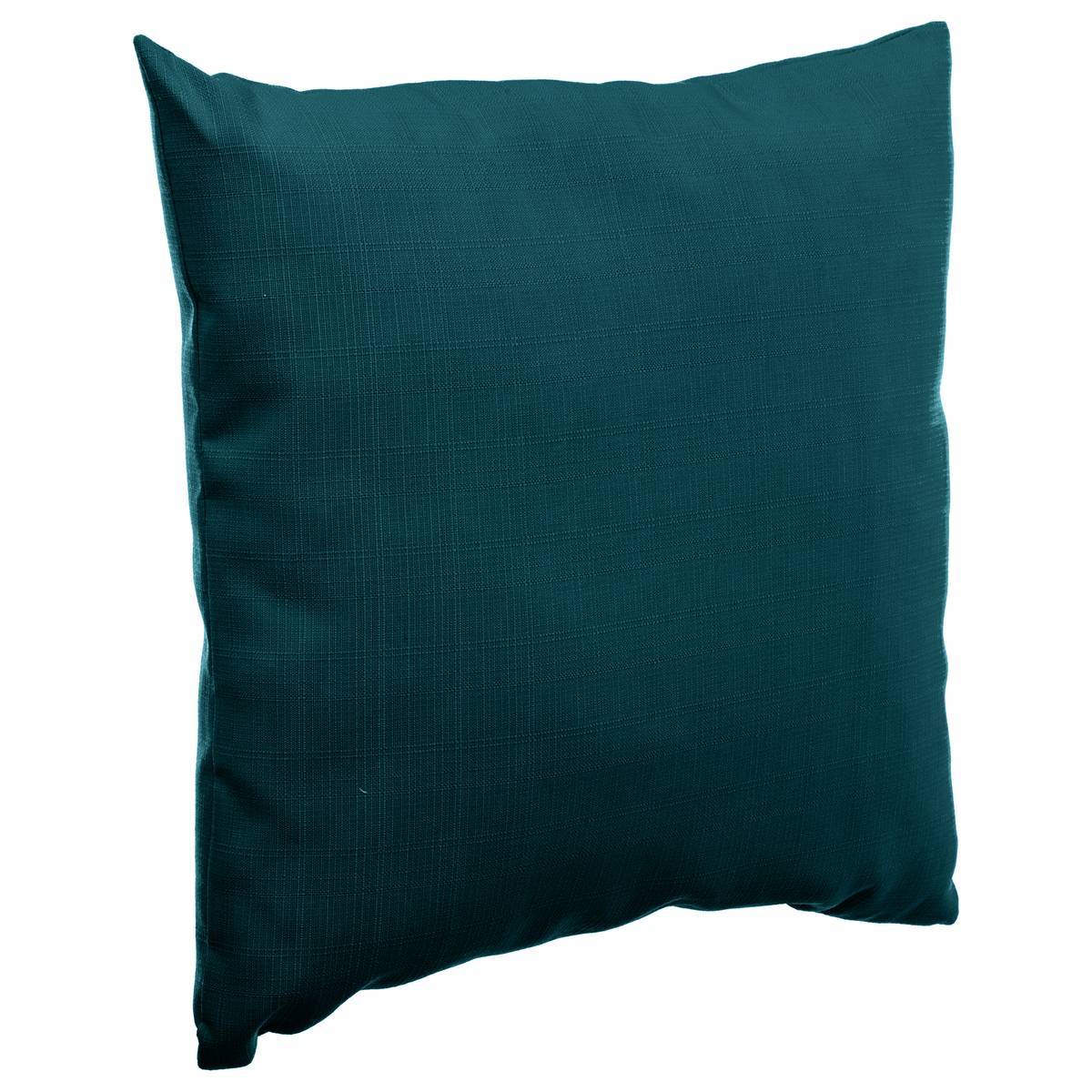 Hesperide - Coussin déco d'extérieur "Korai" bleu canard 40x40cm en polyester Hespéride
