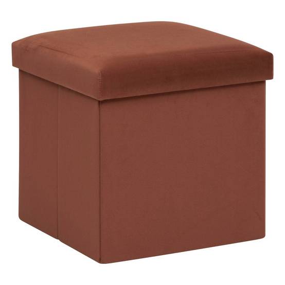 Atmosphera - Pouf pliant "Tess" 38x38cm ambre - Atmosphera Créateur d'intérieur - Image 1
