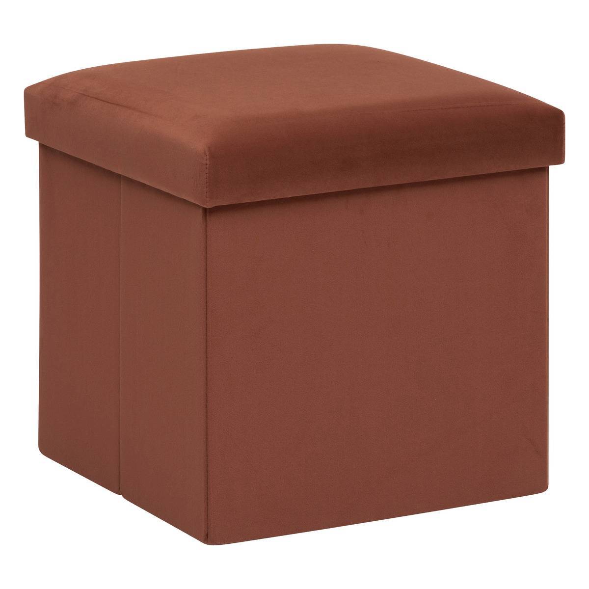 Atmosphera - Pouf pliant "Tess" 38x38cm ambre - Atmosphera Créateur d'intérieur - Imagen 1