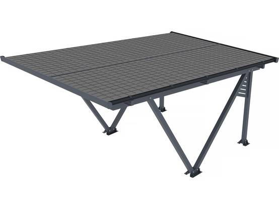 Habitat Et Jardin - Ombrière Carport Solaire Avec Panneaux Photovoltaïques - 366 X 575 X 366 Cm - Gris - 4,1 Kw -habitat Et Jardin - Image 4