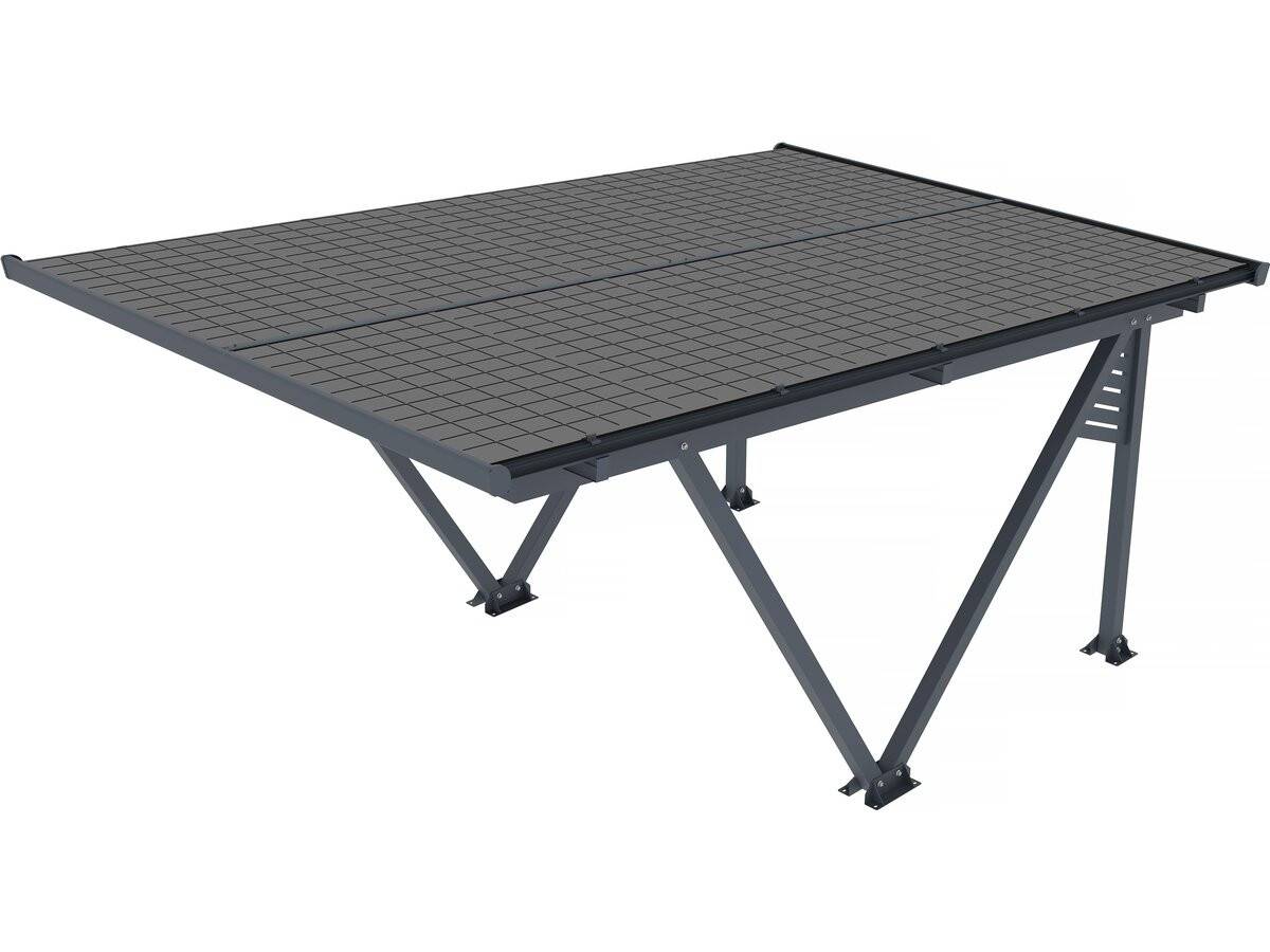 Habitat Et Jardin - Ombrière Carport Solaire Avec Panneaux Photovoltaïques - 366 X 575 X 366 Cm - Gris - 4,1 Kw -habitat Et Jardin - Imagen 4