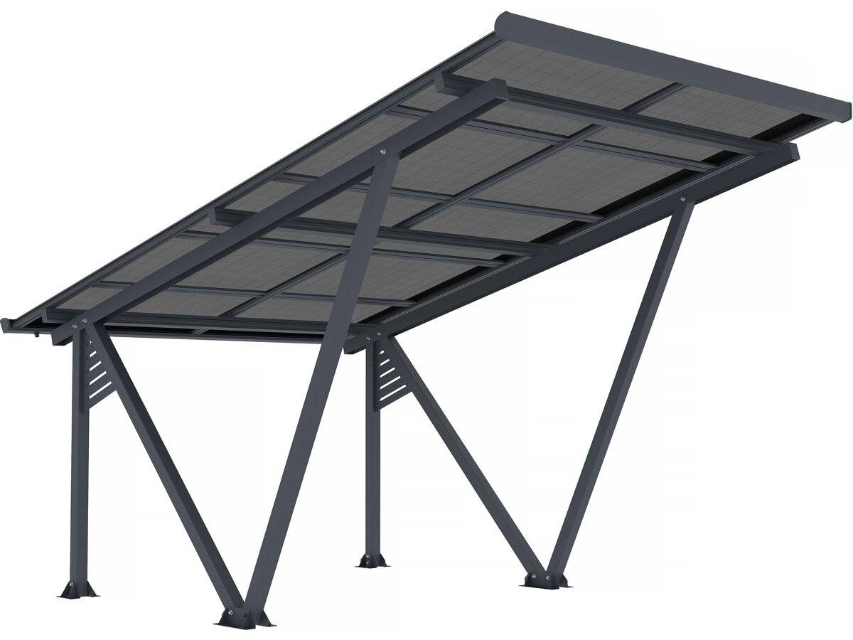 Habitat Et Jardin - Ombrière Carport Solaire Avec Panneaux Photovoltaïques - 366 X 575 X 366 Cm - Gris - 4,1 Kw -habitat Et Jardin - Imagen 1