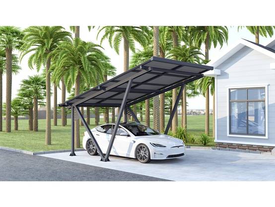 Habitat Et Jardin - Ombrière Carport Solaire Avec Panneaux Photovoltaïques - 366 X 575 X 366 Cm - Gris - 4,1 Kw -habitat Et Jardin - Image 2