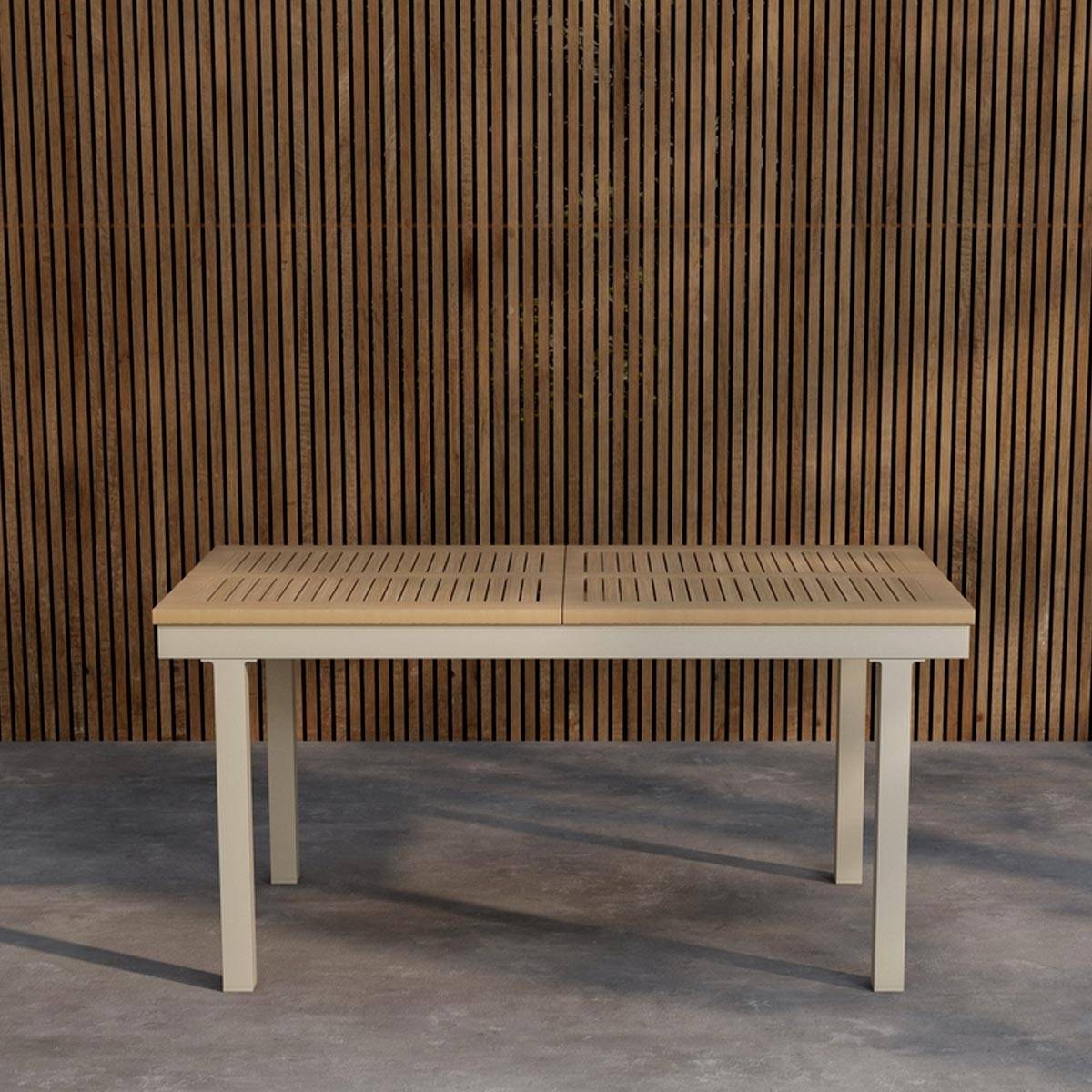 Table de Jardin Extensible "Panama" 160-240cm Naturel & Beige - Image 3