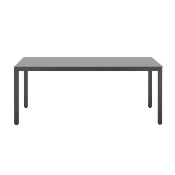 MARKET24 - Ensemble table de jardin 6 personnes : Table + 6 chaises - Structure en aluminium - L180 x P 90 x H 72 cm - Gris anthracite - Image 2