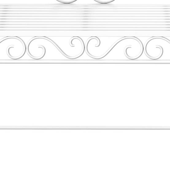 ComfortXL - Banc de jardin 2 places métal blanc 111 x 50 x 98 cm extérieur terrasse dossier décoratif résistant aux intempéries - Image 6