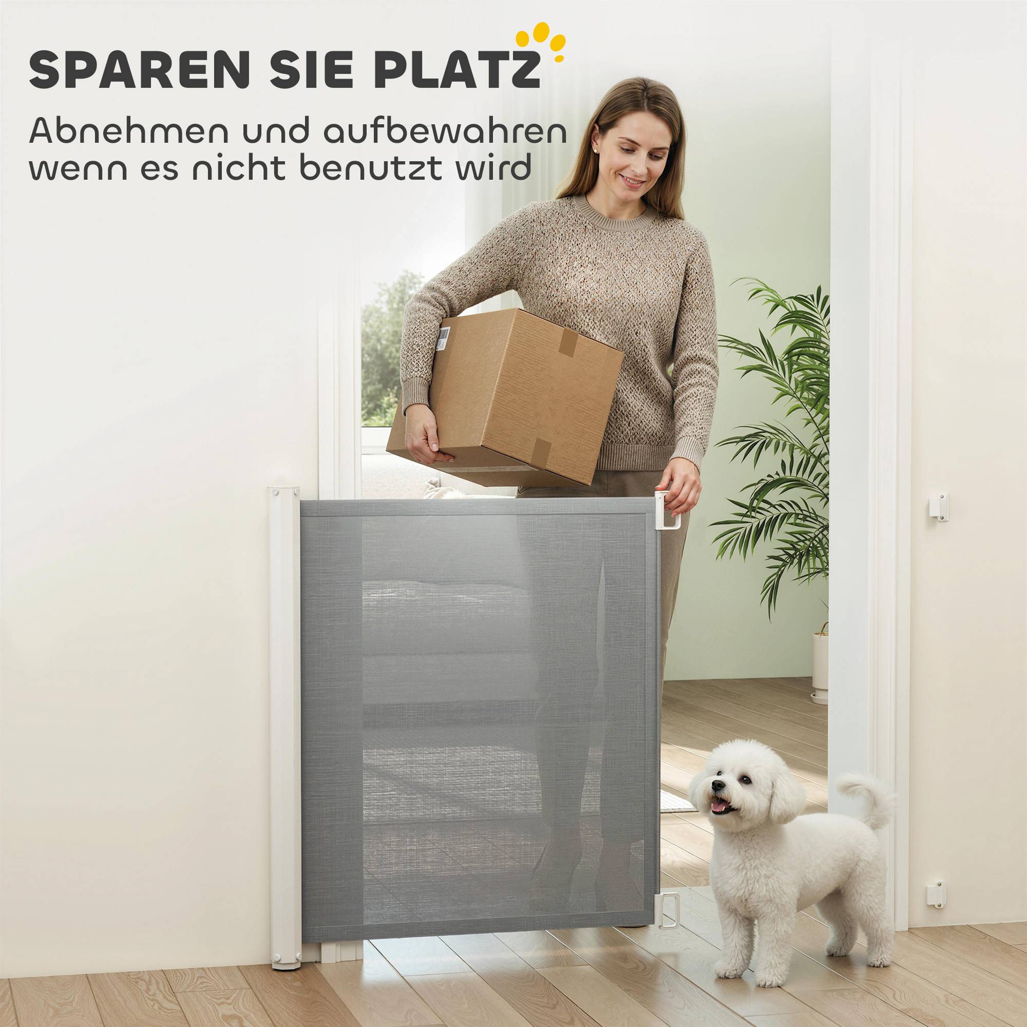 Sans Marque - Barrière pour escaliers, métal et plastique, gris - Image 7