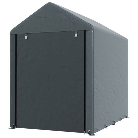 ComfortXL - Abri vélos motos métal galvanisé jardin rangement extérieur 120x179x165cm gris - ComfortXL Outdoor Living - Image 2
