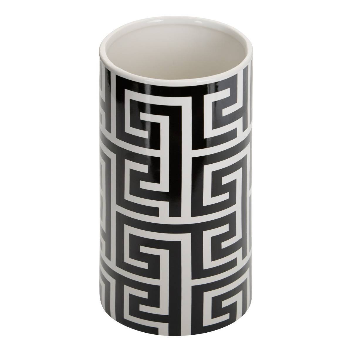 Atmosphera - Vase Reso 12x12x26cm Noir et Blanc - Atmosphera Créateur d'intérieur - Image 2