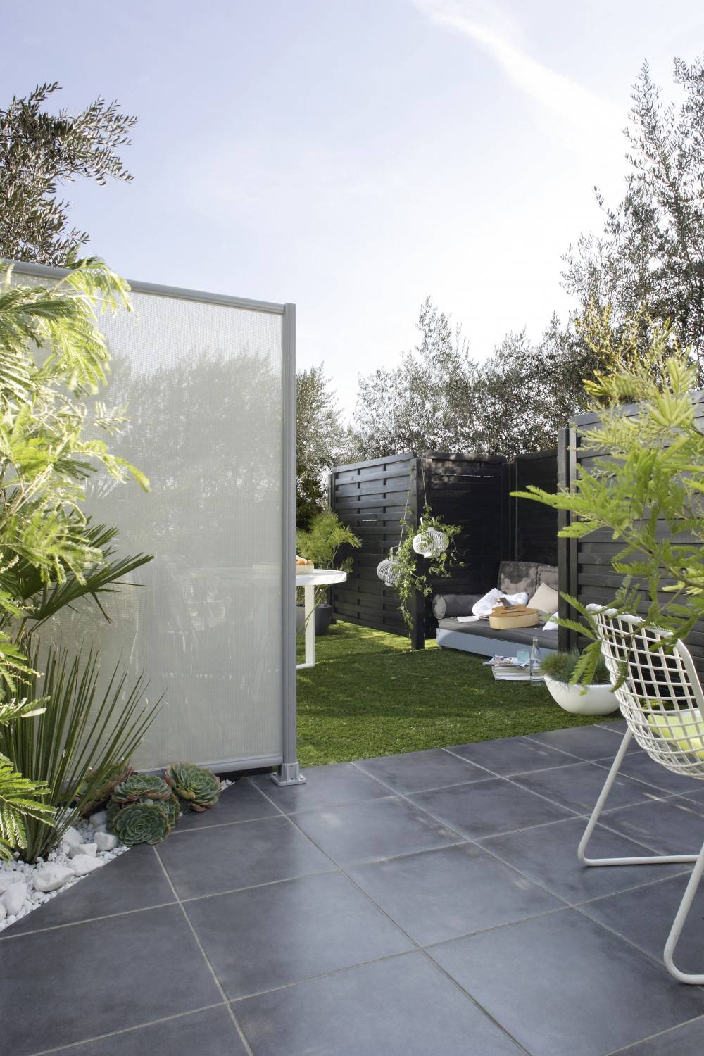 Composite Premium - Platine fonte d'aluminium en h Premium gris clair, H.8 x l.12 x P.13 cm COMPOSITE PREMIUM - Imagen 2