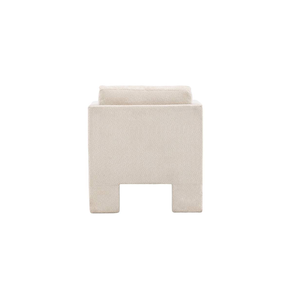 Paris Prix - Fauteuil Design Bouclette "Ragusa" 87cm Blanc - Image 6