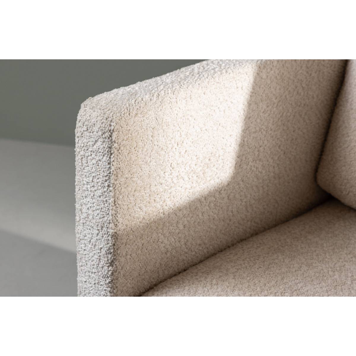 Paris Prix - Fauteuil Design Bouclette "Ragusa" 87cm Blanc - Image 9