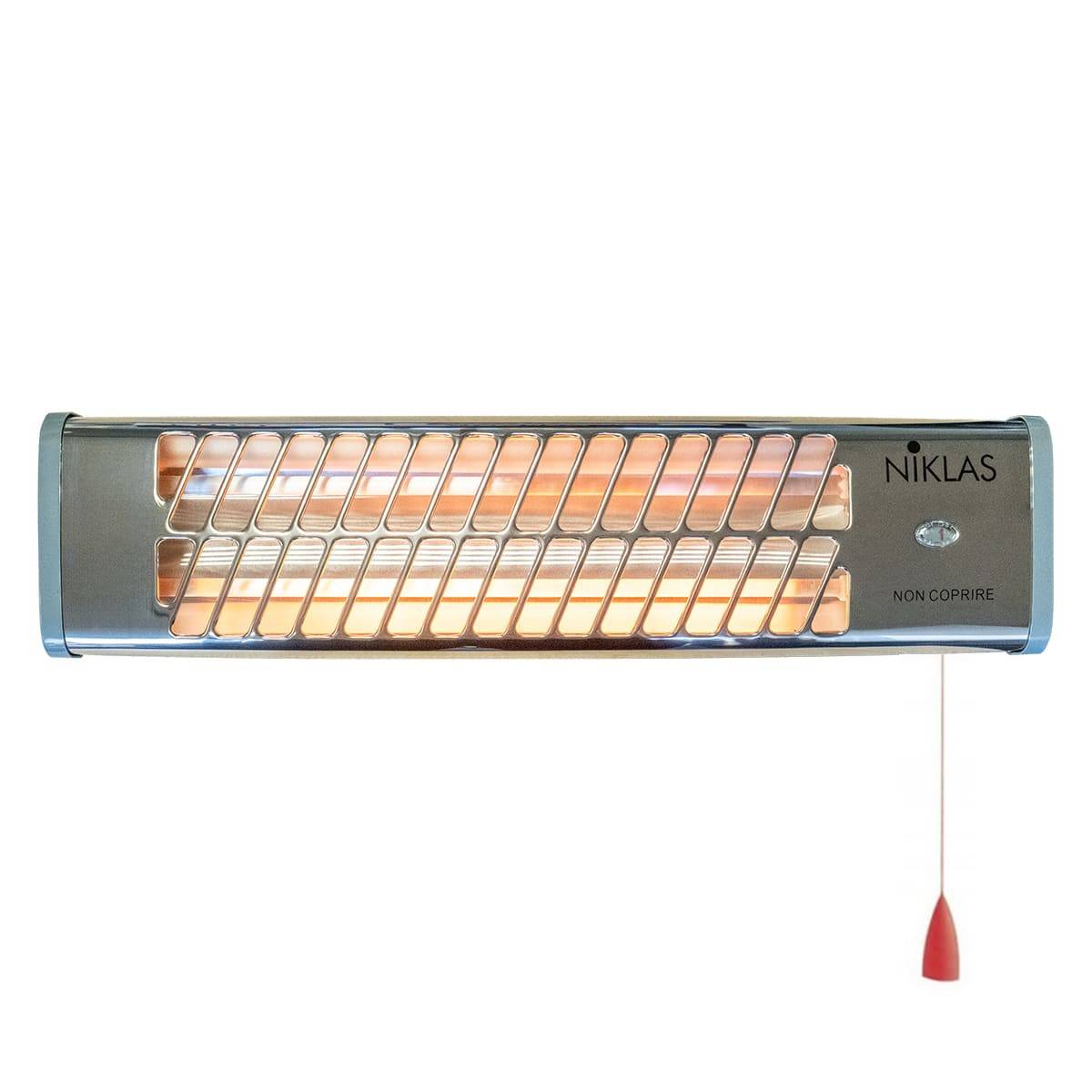 Reglette infrarouge quartz 1200W chauffage mural intérieur et extérieur NIKLAS - Imagen 5