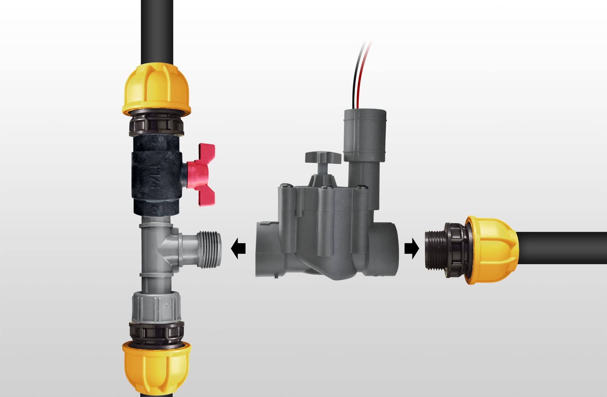 Jardibric - Jardibric - Électrovanne Arrosage 9V 26x34 FF - Solénoïde à Impulsion Irrigation Automatique - Image 2