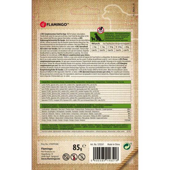 Friandise lamelles d'agneau Hapki BBQ pour chien 85 g sans gluten - Image 3